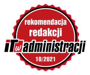 Pieczątka rekomendacji redakcji IT administracji, 10/2021.